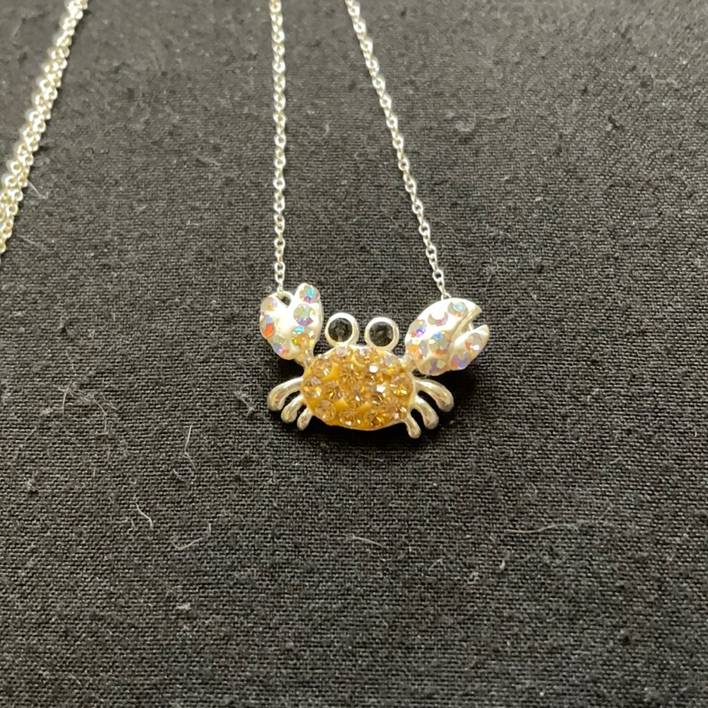 Crab necklace (silver)